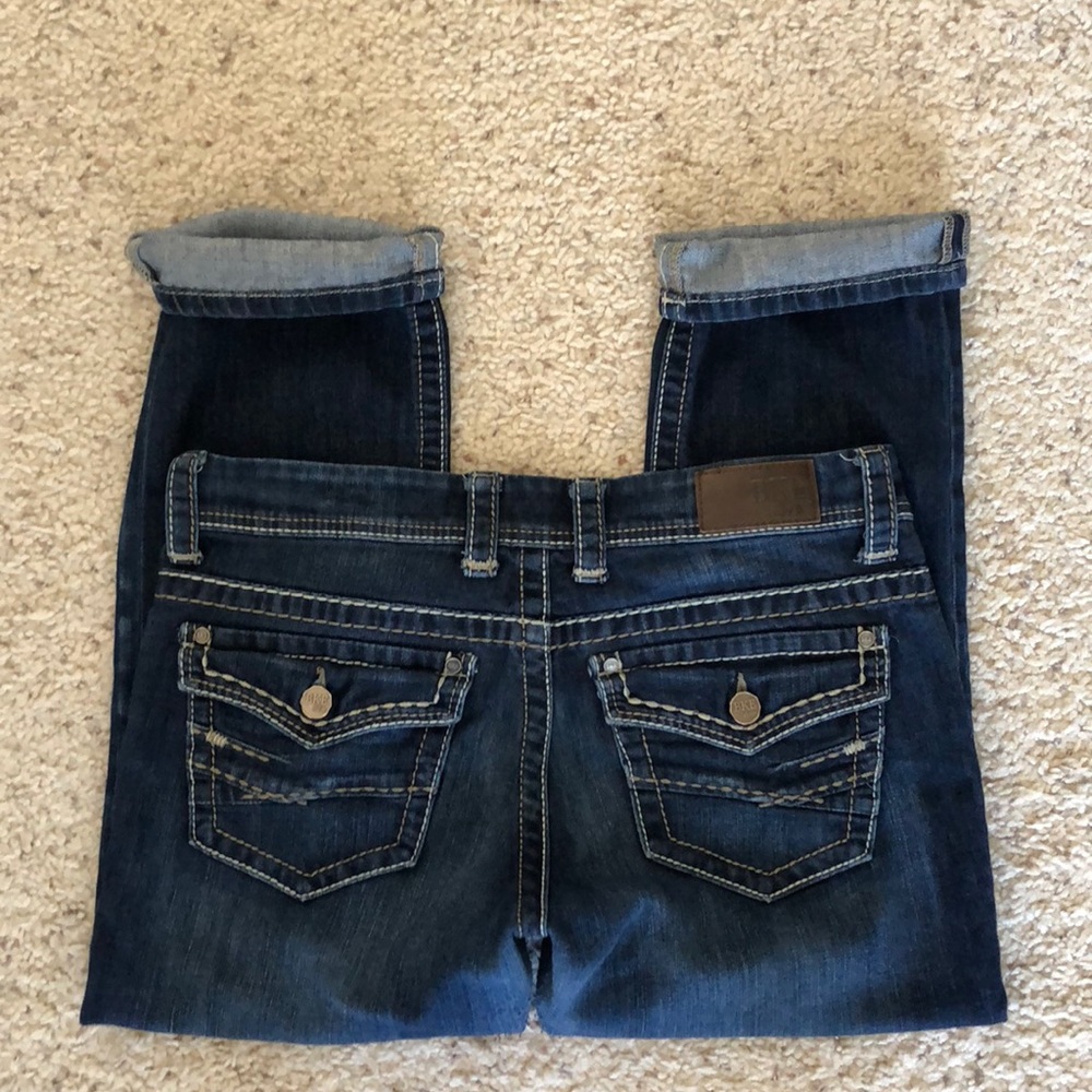 BKE denim Peyton cropped Capri jeans Sz 29 W 33 in